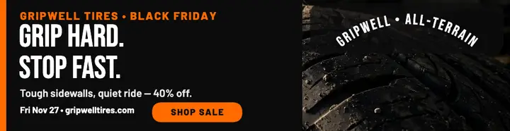 Gripwell Tires Black Friday billboard template