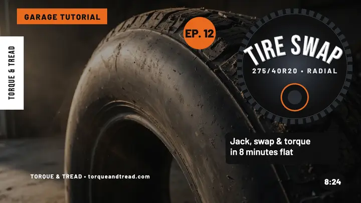 Torque and Tread tire swap tutorial thumbnail template