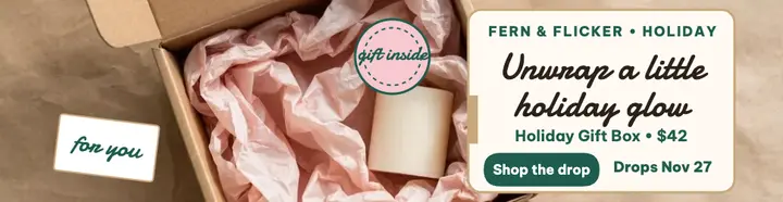 Fern and Flicker holiday gift box billboard template