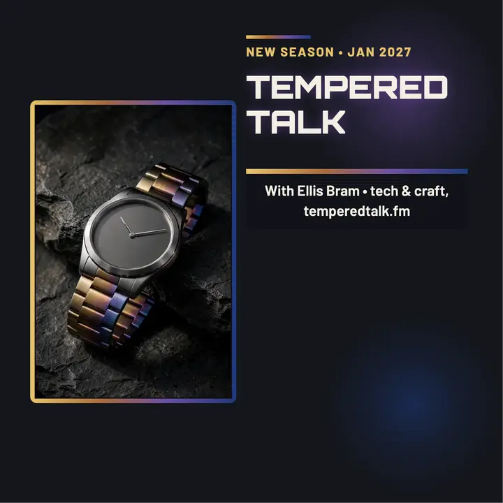Tempered Talk titanium podcast cover template