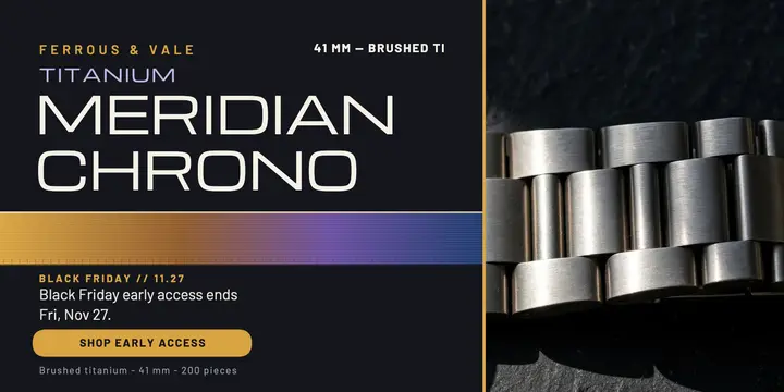 Meridian Chrono early access post template