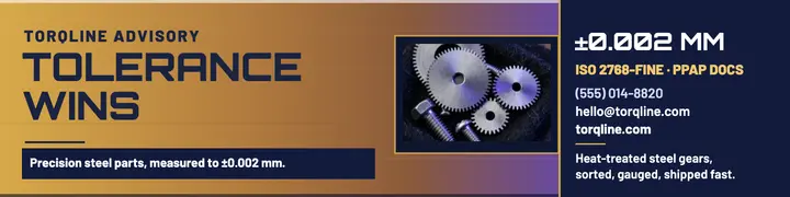 Torqline precision parts banner template
