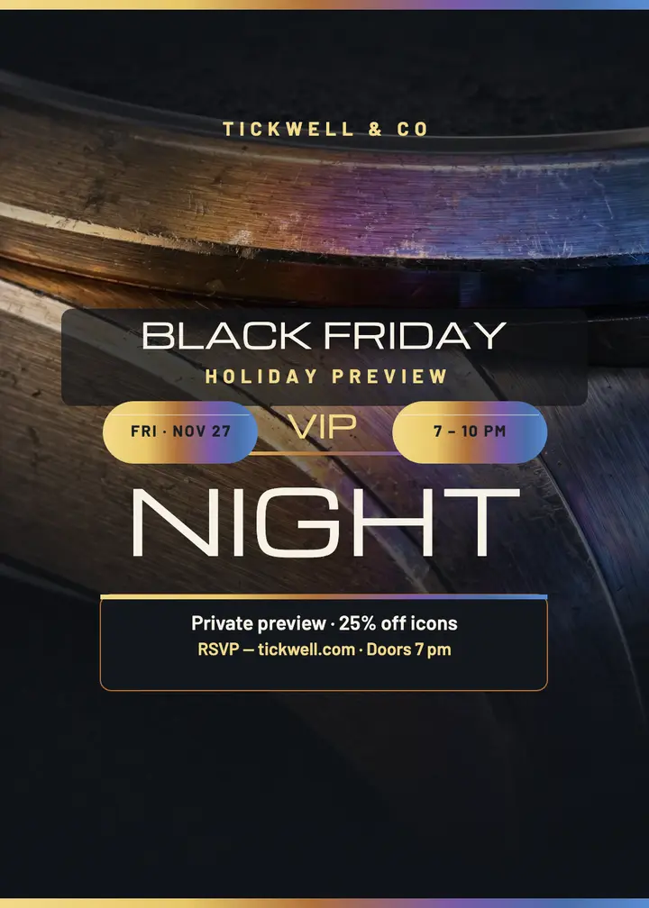 Tickwell VIP night Black Friday invite template