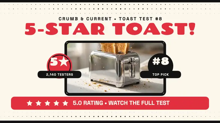 Crumb and Current toast test review thumbnail template