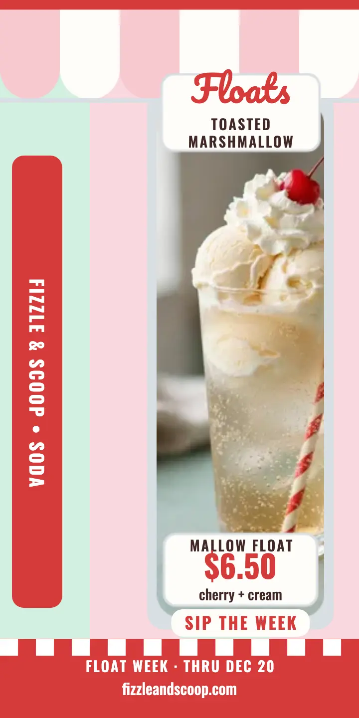 Fizzle and Scoop toasted float week ad template
