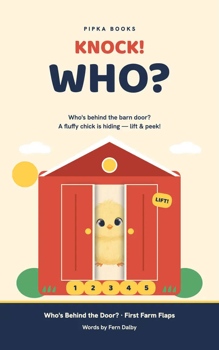 Who's Behind the Door farm flaps cover template