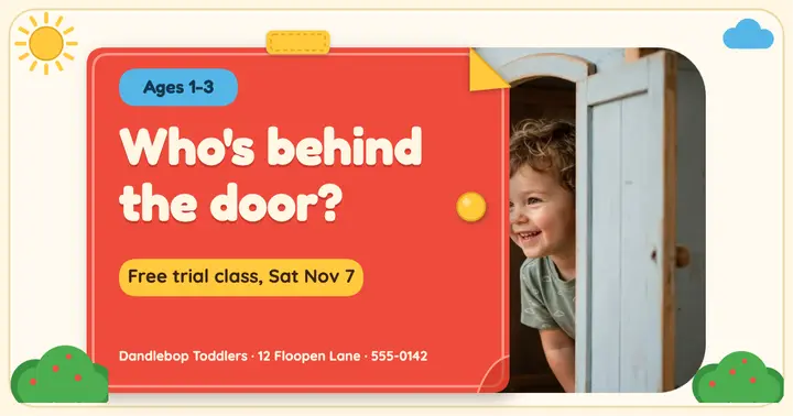 Dandlebop Toddlers free trial, lift-the-flap post template