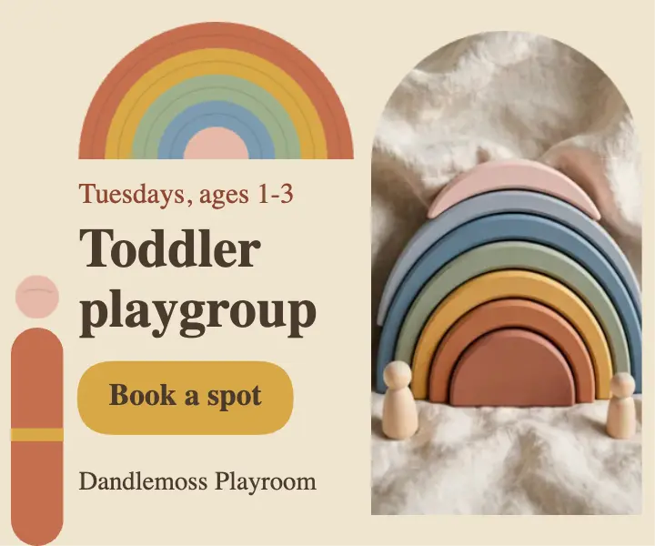 Dandlemoss Playroom toddler playgroup ad template