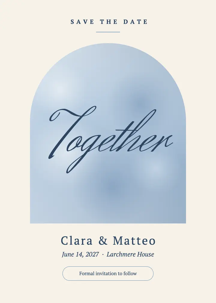 Together save the date template