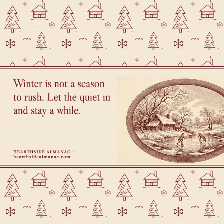 Hearthside Almanac winter quote template