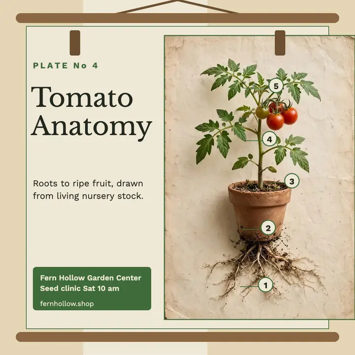 Fern Hollow tomato botany wall chart template