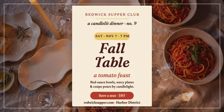 Redwick supper club fall table post template