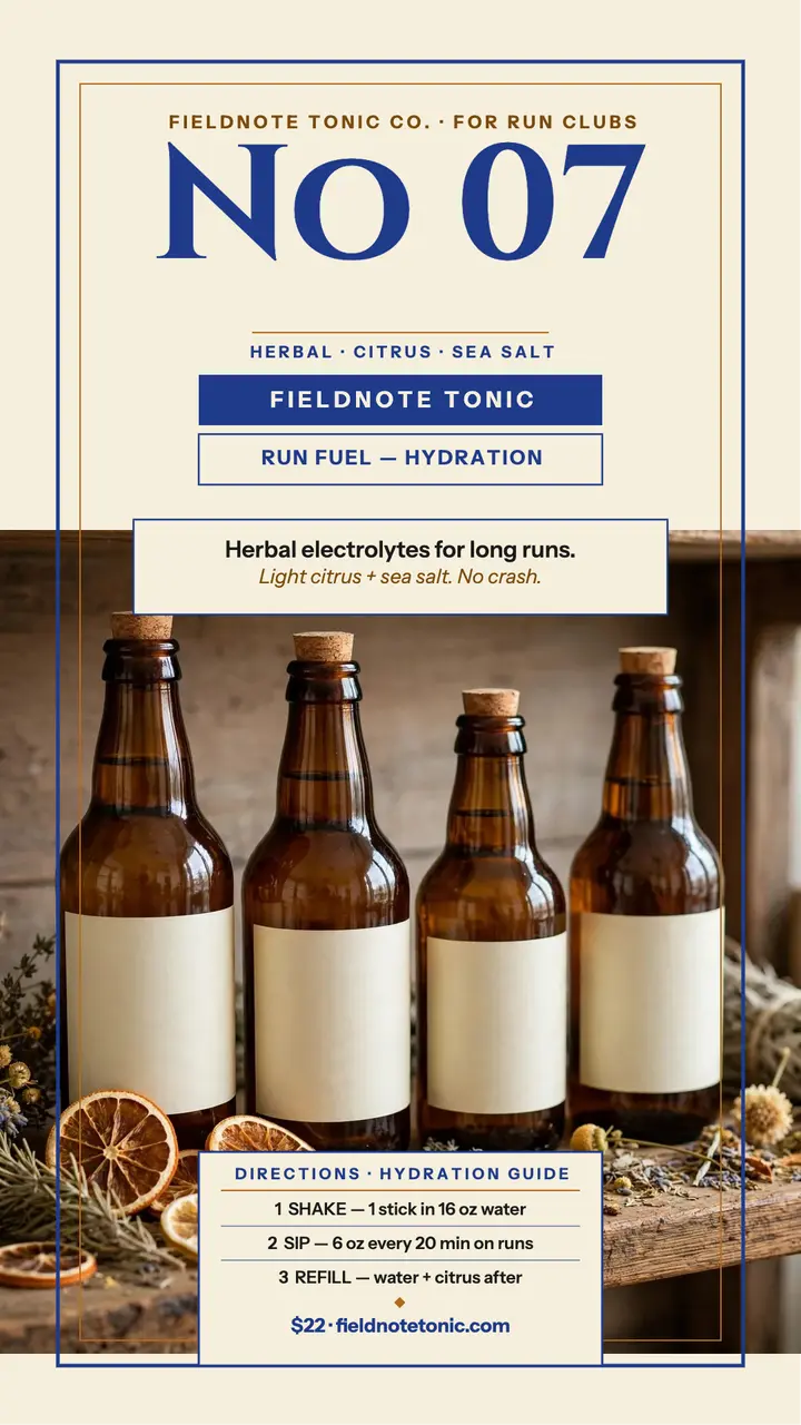Fieldnote Tonic No.07 run fuel story template