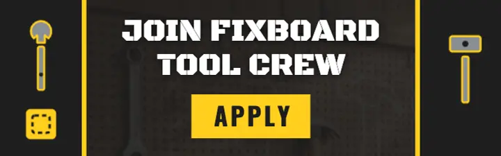 Fixboard tool crew hiring banner: handyman hiring banner template