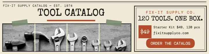 Fix-It Supply tool catalog billboard template