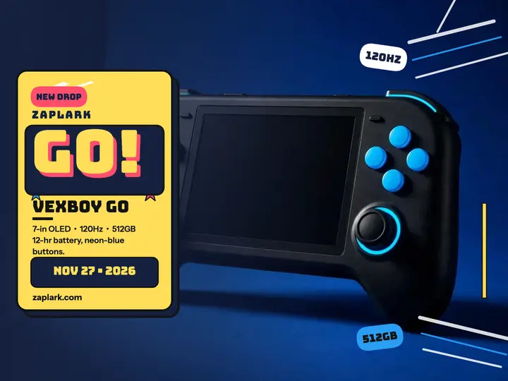 Vexboy Go toon launch slide template