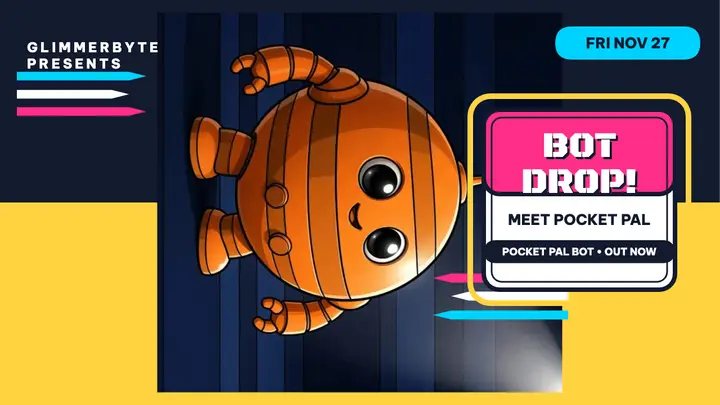Pocket Pal Bot toon launch thumbnail template