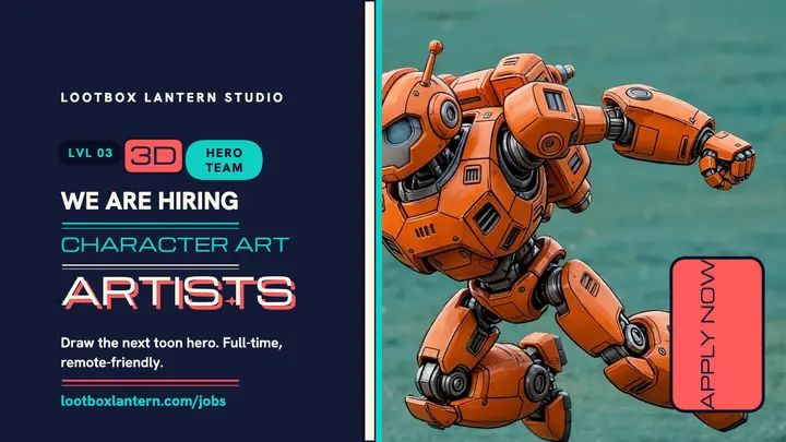 Lootbox Lantern hiring thumbnail, toon robot template