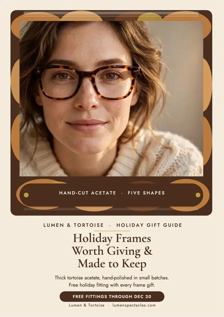 Lumen and Tortoise holiday frames flyer template