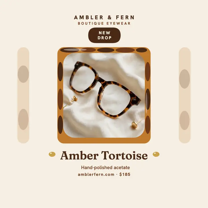 Ambler tortoise frame promo square template