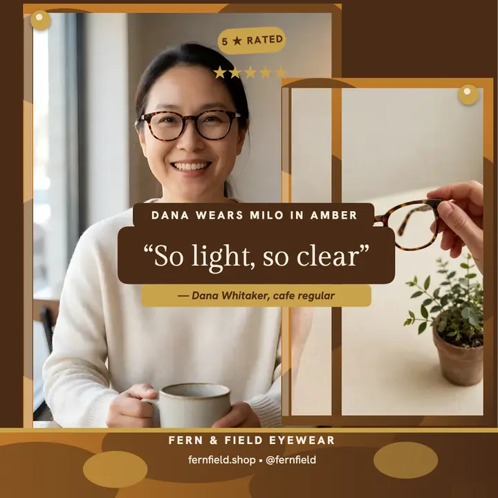 Fern and Field glasses customer spotlight template