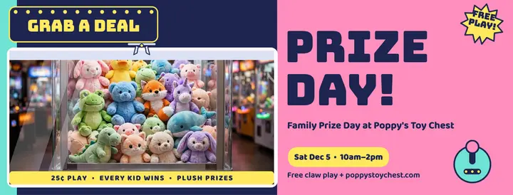 Poppy's Toy Chest family prize day cover template