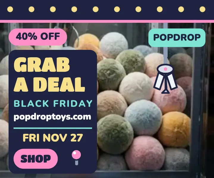Popdrop Toy claw machine sale ad template