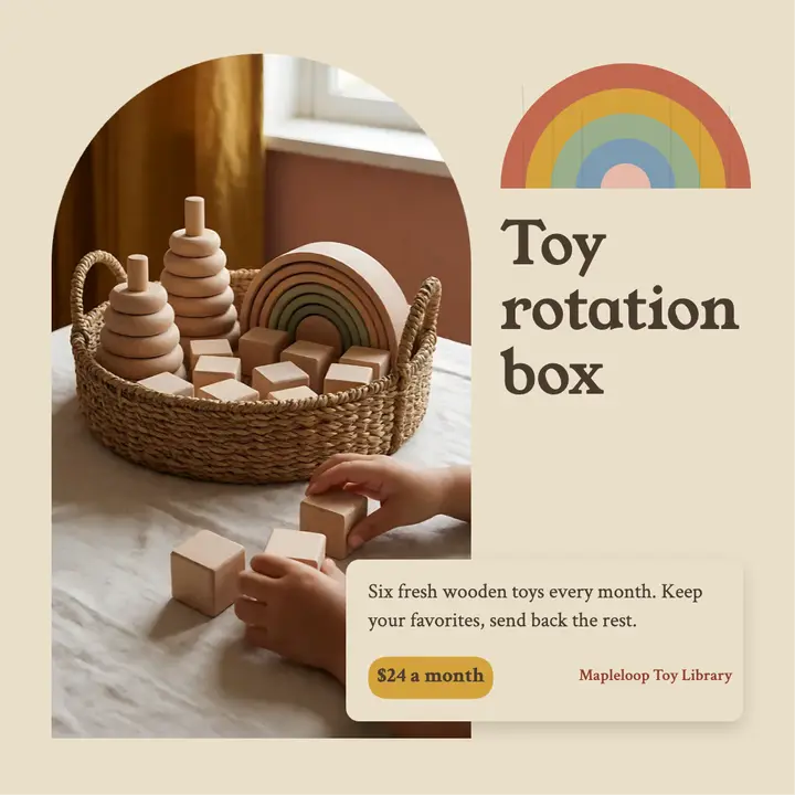 Mapleloop toy rotation box post: toy rotation box post template