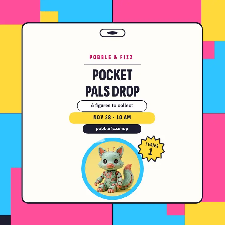Pobble and Fizz mini figure drop template