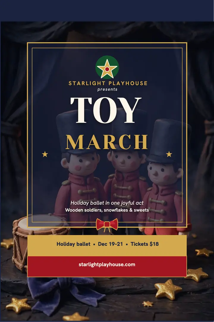 Toy March Nutcracker ballet poster template