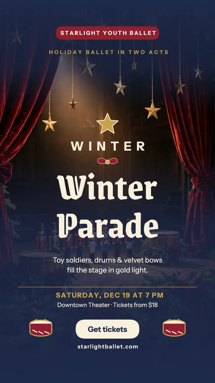 Winter Parade toy soldier ballet story template