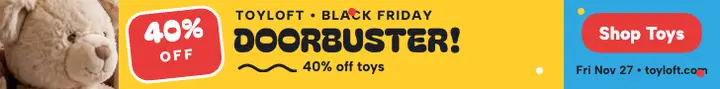 Toyloft Black Friday doorbuster leaderboard template