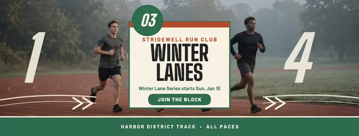 Stridewell winter lanes cover template