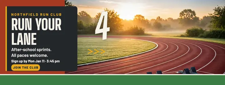 Northfield run club track cover template