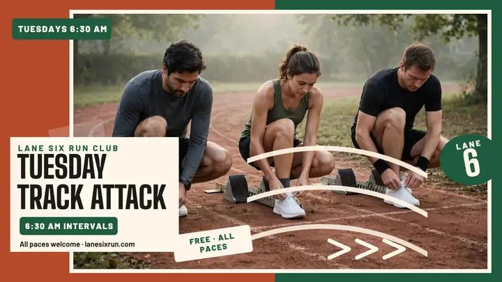 Lane Six track Tuesday thumbnail template
