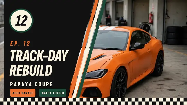 Apex Garage track-day rebuild thumbnail template