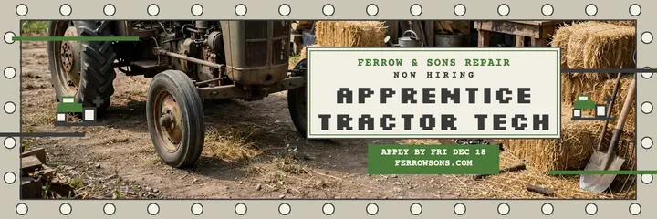 Ferrow apprentice tractor tech hiring header template
