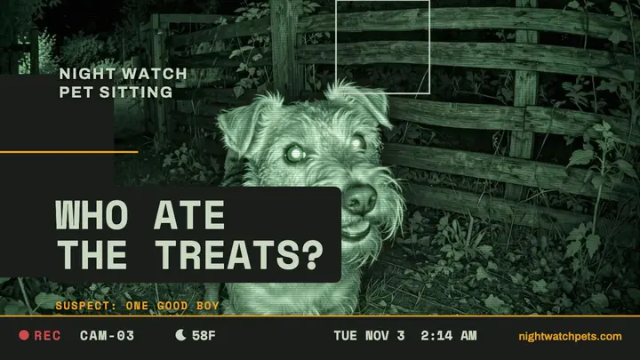 Night Watch trail-cam puppy thumbnail template