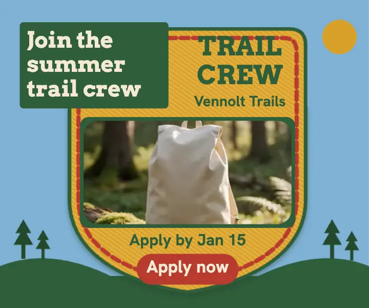 Vennolt Trails summer trail crew hiring ad template