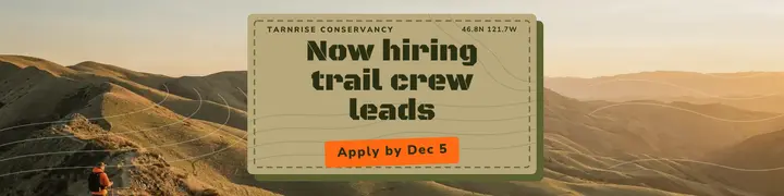 Trail crew leads hiring banner, expedition utility template