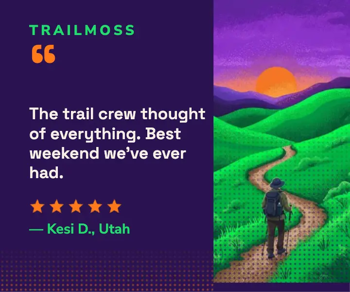 Trailmoss guided weekend review ad template