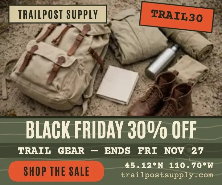 Trailpost Supply Black Friday gear ad template