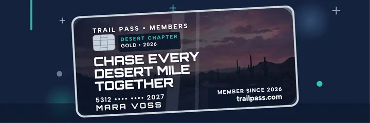 Trail Pass desert member card header template