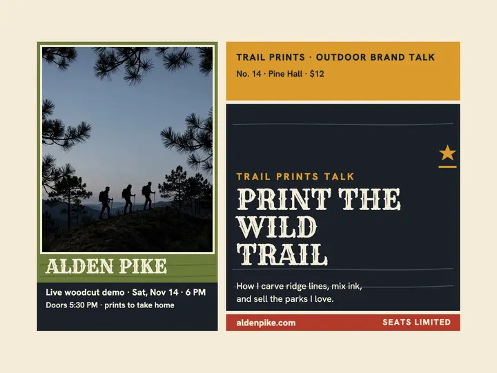Trail prints talk jigsaw slide template