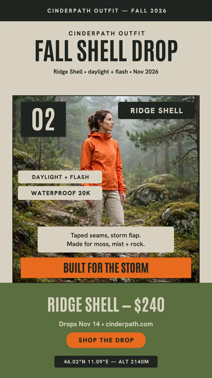 Cinderpath Ridge Shell drop story template