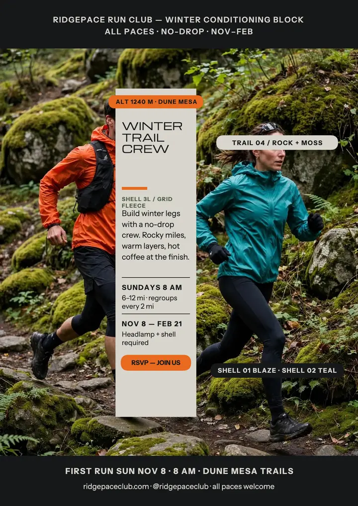 Ridgepace winter trail crew flyer template