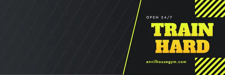Train hard gym header template