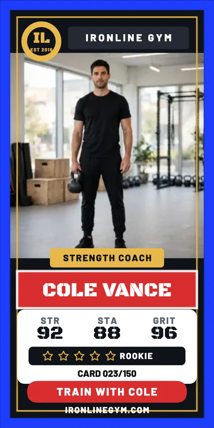 Cole Vance rookie trainer card ad template