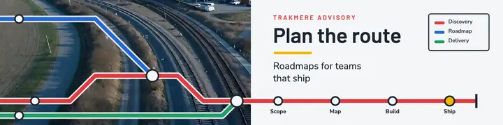 Trakmere Advisory route planning transit map banner template
