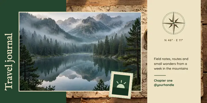 Travel journal explorer post template